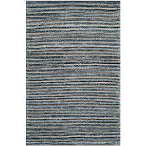 Cape Cod Blue/Natural 6 ft. x 9 ft. Striped Area Rug