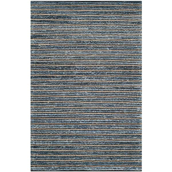 SAFAVIEH Cape Cod Blue/Natural 6 ft. x 9 ft. Striped Area Rug