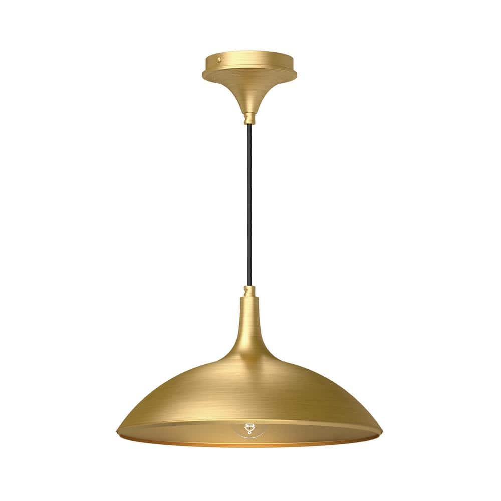 Brushed Gold Aluminum Single Dome Pendant Light