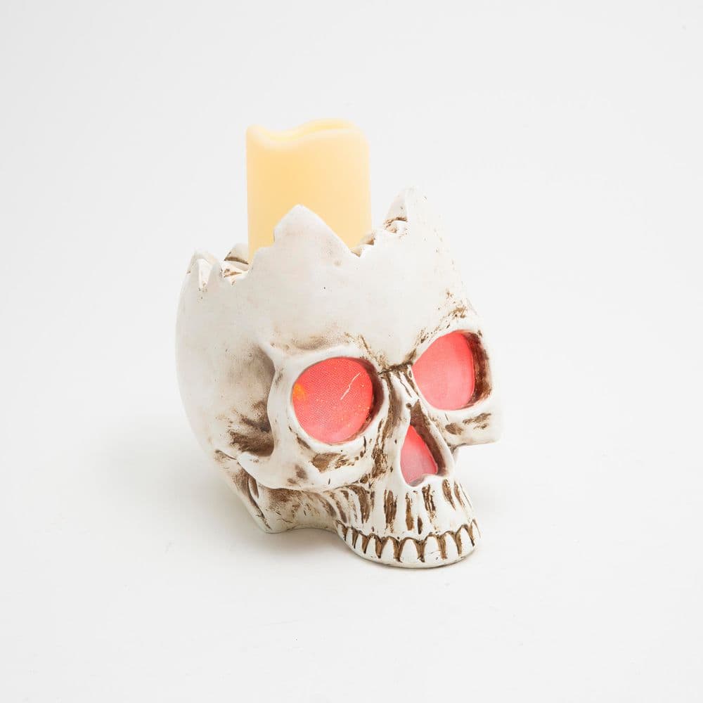 9.05 in. Resin Skull with LED Light Candle, Spooky Decor price history on PriceWatchPro