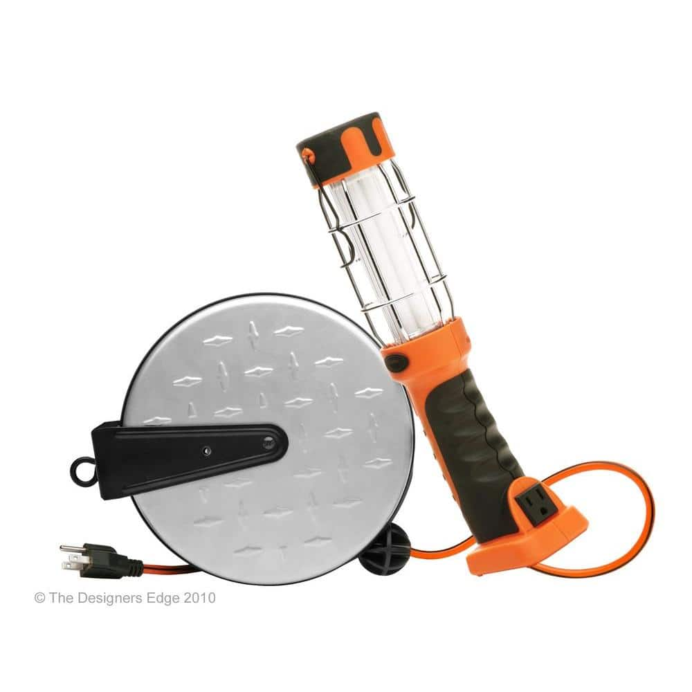 UPC 090529622197 product image for 30 ft. 16/3 Retractable Metal Cord Reel with 13-Watt Fluorescent Light | upcitemdb.com