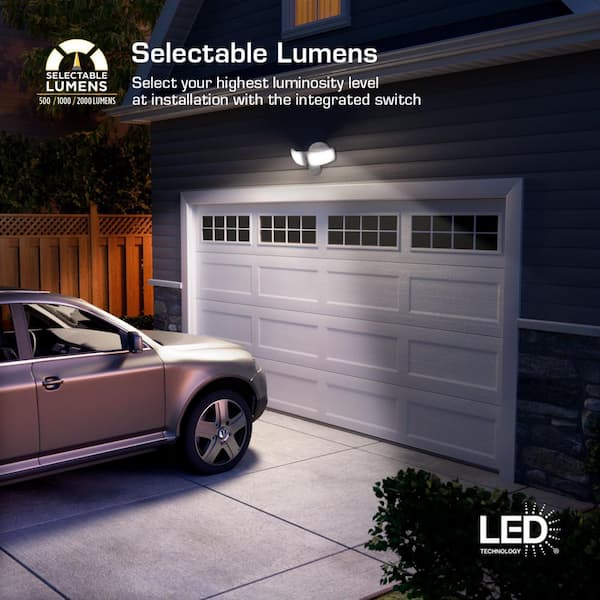 Defiant MaxDetect 240° White Motion Sensing Wired Outdoor 2-Head