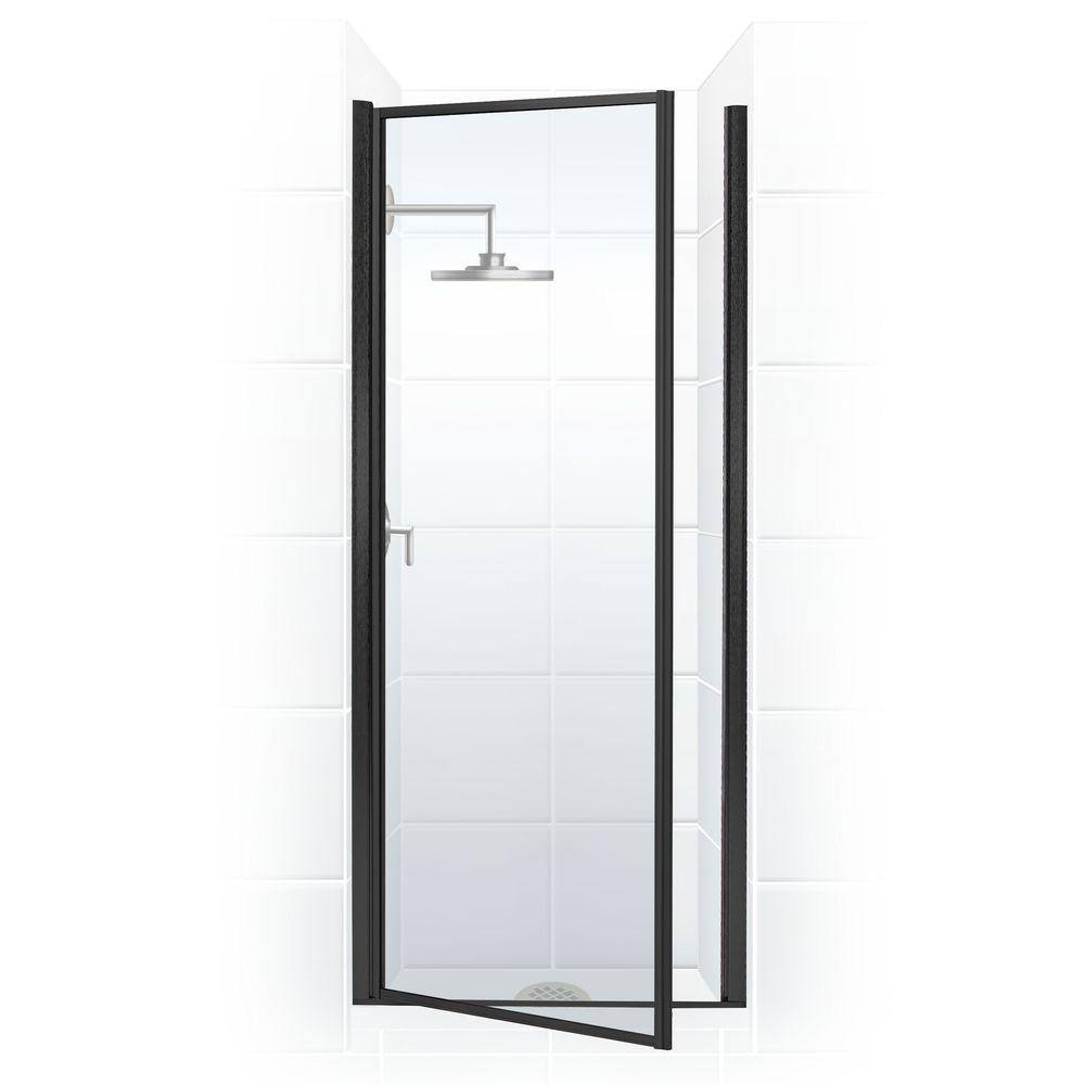 Coastal Shower Doors Legend 25.625 in. to 26.625 in. x 64 in. Framed Hinged Shower Door in Matte
