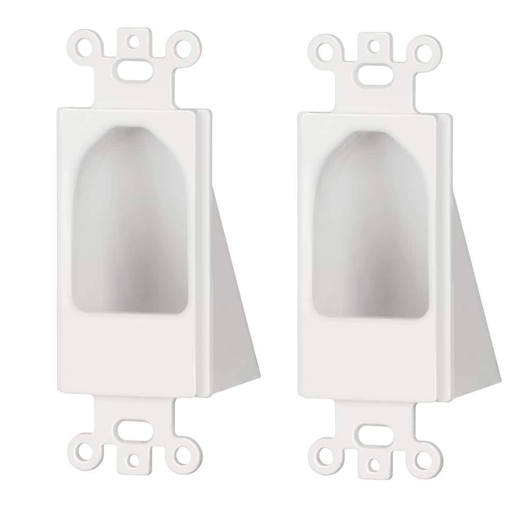 1-Gang Recessed Decor Insert, White (2-Pack)