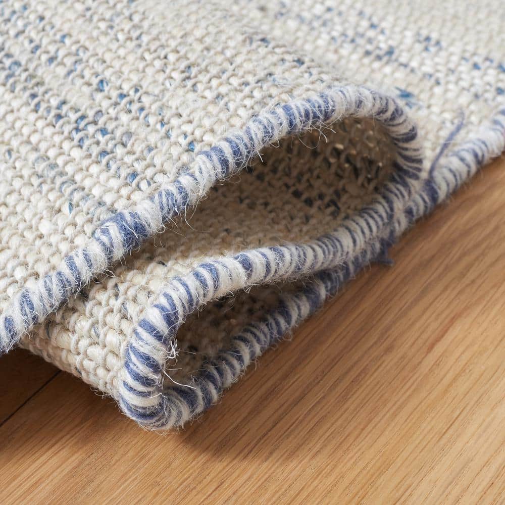 Hand-Knotted Artisan Gray 27" Wool Blend Non-Slip Runner Rug