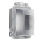 Clear 1-Gang Deep Extra Duty Non-Metallic While-In-Use Weatherproof Horizontal/Vertical Receptacle Cover