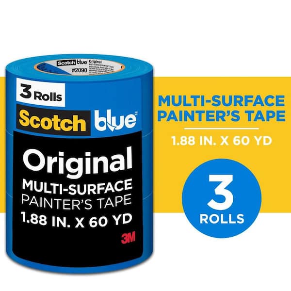 1.88 in. x 60 yd. (48 mm x 54,8 m), Original Multi-Surface Painter's Tape (Value Pack, 3 Rolls/Pack) (Case of 4)