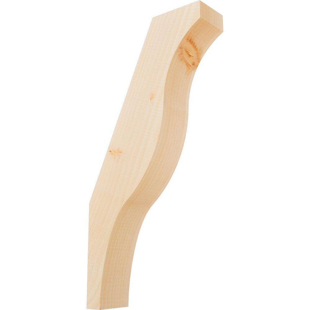 3 1/2"W x 12"D x 24"H Funston Smooth Knee Brace, Douglas Fir