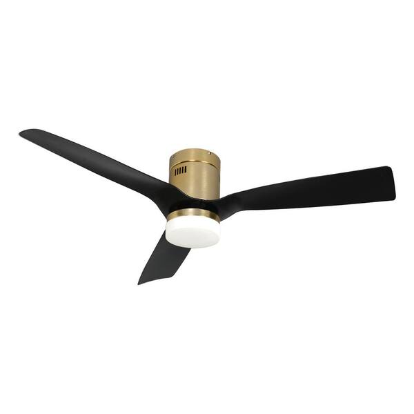 CARRO Striver 52 in. Indoor/Outdoor Gold Smart Ceiling Fan, Dimmable