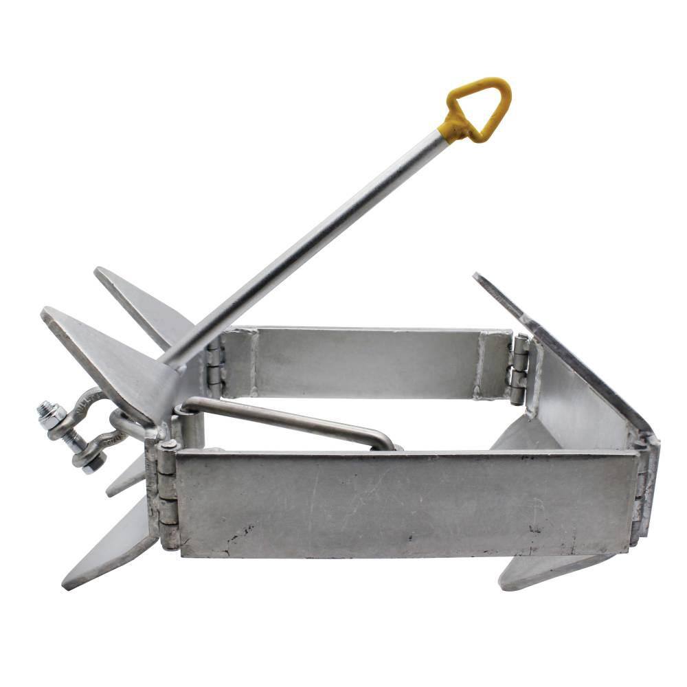 19 lb Zinc-Plated Alloy Steel Cube Boat Anchor