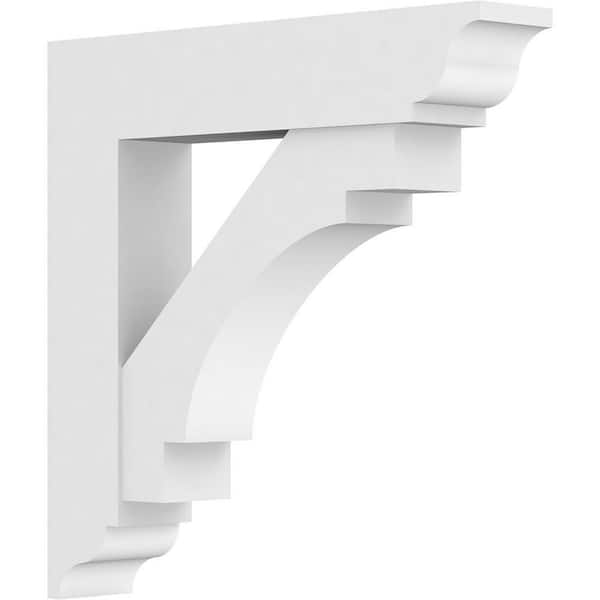 Ekena Millwork Standard Merced 5 in. W x 30 in. H x 30 in. D Signature Urethane Polyurethane Bracket With Traditional Ends