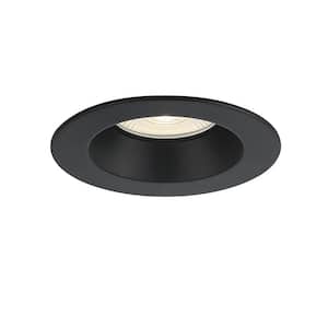 Midway 6 in. Round 2700K-5000K Selectable CCT Remodel Fixed Downlight Integrated LED Recessed Light Kit in Black