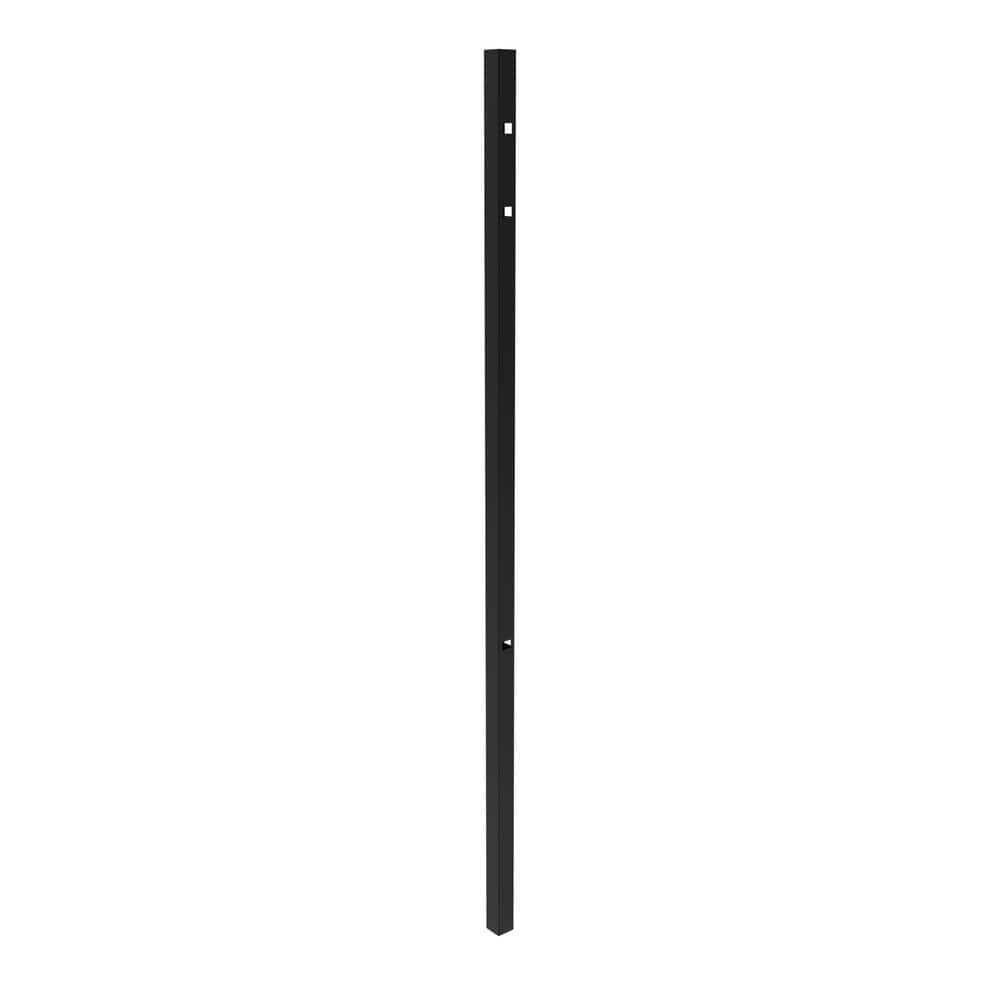 Athens 2-in x 2-in x 7-ft Gloss Black Aluminum Pressed Spear Fence Corner Post price history on PriceWatchPro