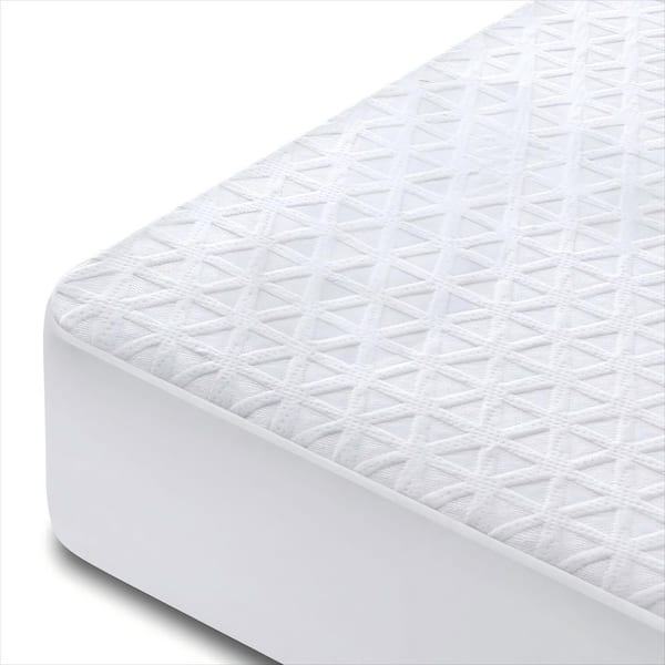 Premium Polyester Waterproof Mattress Protector, Breathable Bed Cover 3D Air Fabric Cooling Mattress Pad Cover, Queen