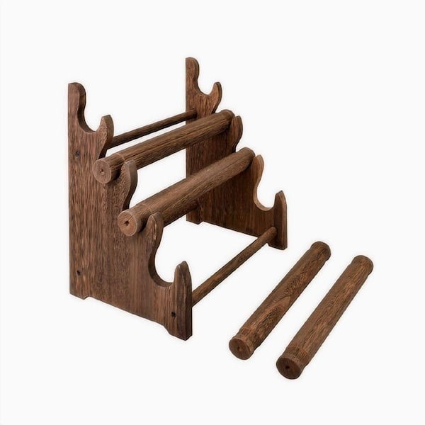 2 Pieces 9"D x 12"W x 14"H ‎Brown Rectangular Wood Jewelry Display Stand