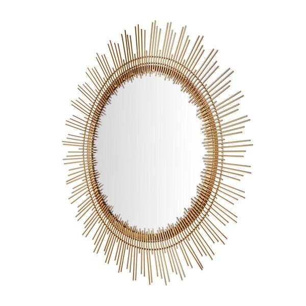 Noble Park Lissa Gold Waved Edge 31 1/2 x 31 1/2 Wall Mirror