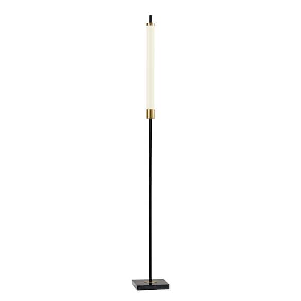 Adesso Piper 72 in. Integrated LED Black Floor Lamp