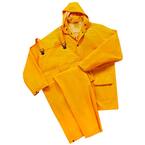 Large Yellow 3-Piece Flame Resistant Rain Suit