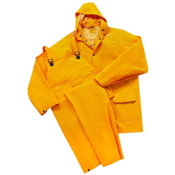 West Chester Large Yellow 3-Piece Flame Resistant Rain Suit