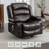 YOFE Oversized Brown Breathable Leather Electric Recliner Chair