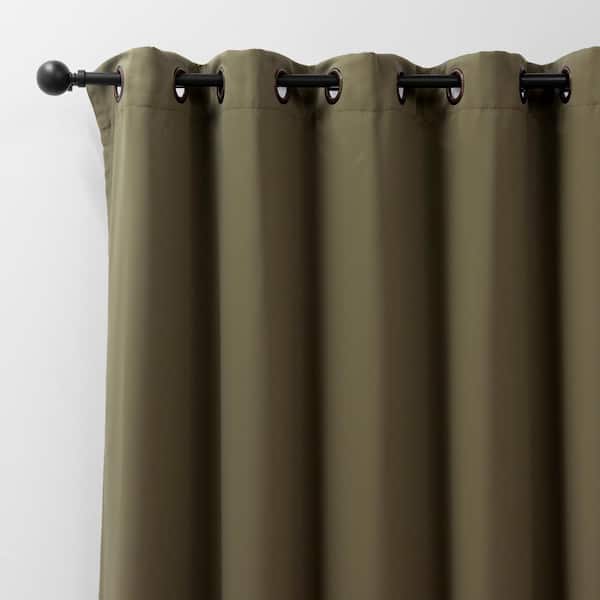 Best Home Fashion Olive Grommet Blackout Curtain 80 In W X 108 L Grom Wide 80x108 The