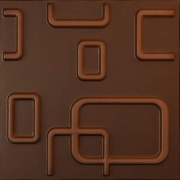 Ekena Millwork 11-7/8"W x 11-7/8"H Oslo EnduraWall Decorative 3D Wall Panel, Aged Metallic Rust (12-Pack for 11.76 Sq.Ft.)