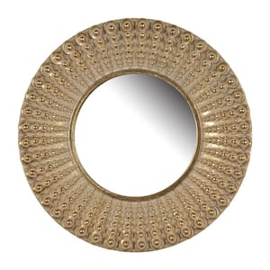 Small Round Gold Mirror (14 in. H x 14 in. W)