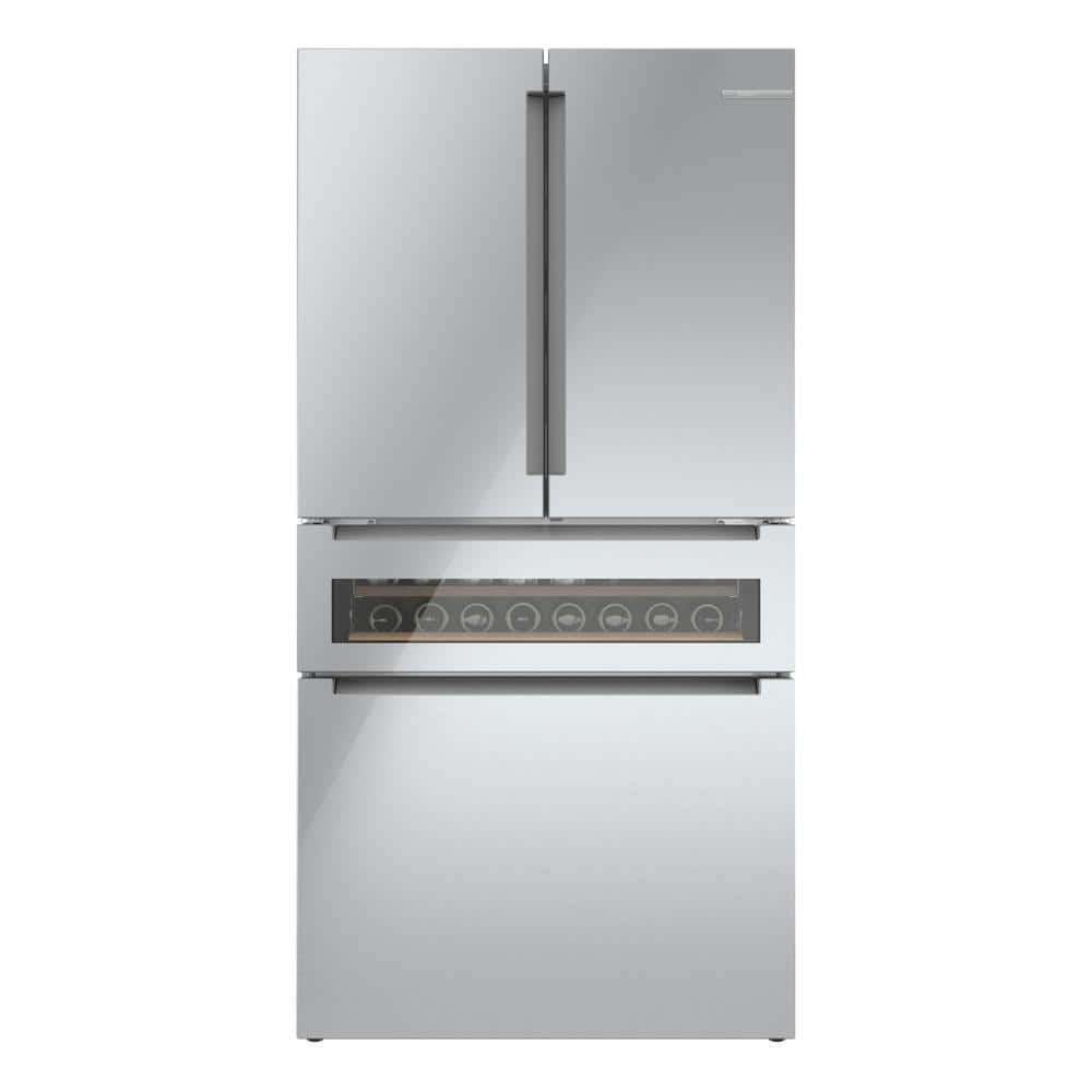 Bosch 800 Series 36 in. 21 cu. ft. Smart Counter Depth French Door  Refrigerator in Stainless Steel with Beverage Cooler Drawer B36CL81ENG -  The Home