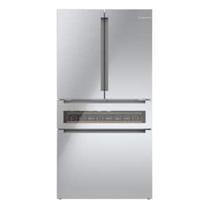800 Series 36 in. 21 cu. ft. French Door Refrigerator in Stainless Steel with Refreshment Center, Counter Depth