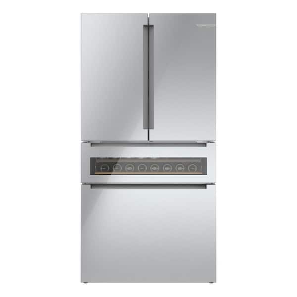 Bosch 800 Series 36 in. 21 cu. ft. French Door Refrigerator in Stainless Steel with Refreshment Center, Counter Depth