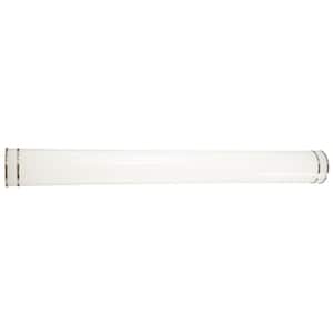 Vantage 48 in. 1-Light Brushed Nickel CCT LED Vanity Light Bar with White Acrylic Shade