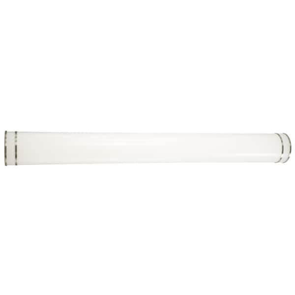 Vantage 48 in. 1-Light Brushed Nickel CCT LED Vanity Light Bar with White Acrylic Shade