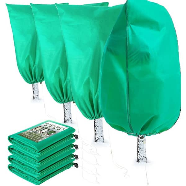 31.5 in. x 47.3 in. Green Polypropylene Plant Cover Bags with