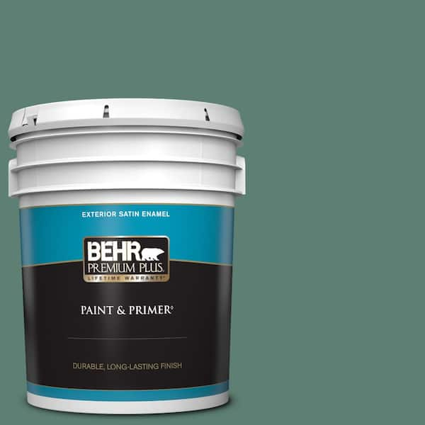 BEHR PREMIUM PLUS 5 gal. #M440-6 Trellis Vine Satin Enamel Exterior Paint & Primer