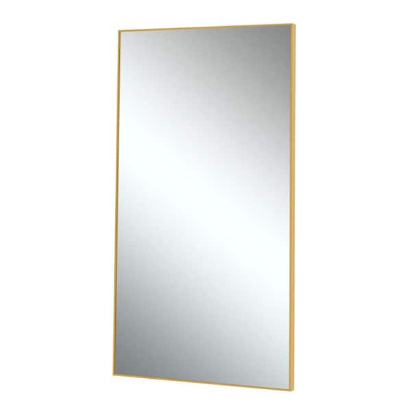 Dovelina 71 in. x 24 in. Classic Rectangle Metal Framed Gold Wall Mirror