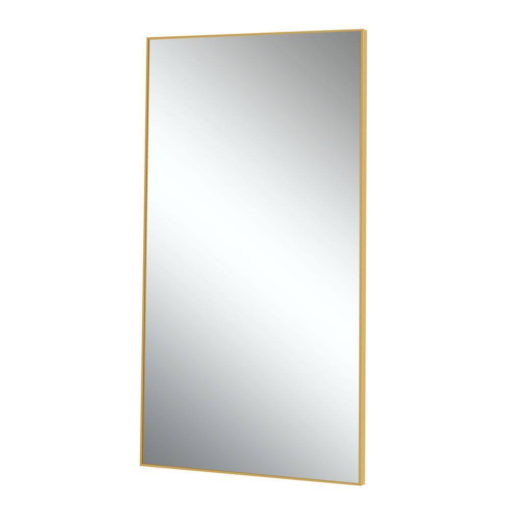 NEUTYPE 71 in. x 24 in. Classic Rectangle Metal Framed Gold Wall Mirror