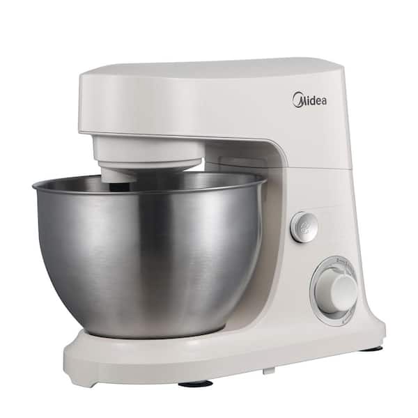 Midea 5 qt. 6-Speed Stainless Steel Stand Mixer with Tilt-Head in Yellow
