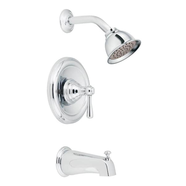 MOEN Kingsley Posi-Temp Single-Handle 1-Spray Tub and Shower Faucet Trim Kit in Chrome (Valve Not Included)
