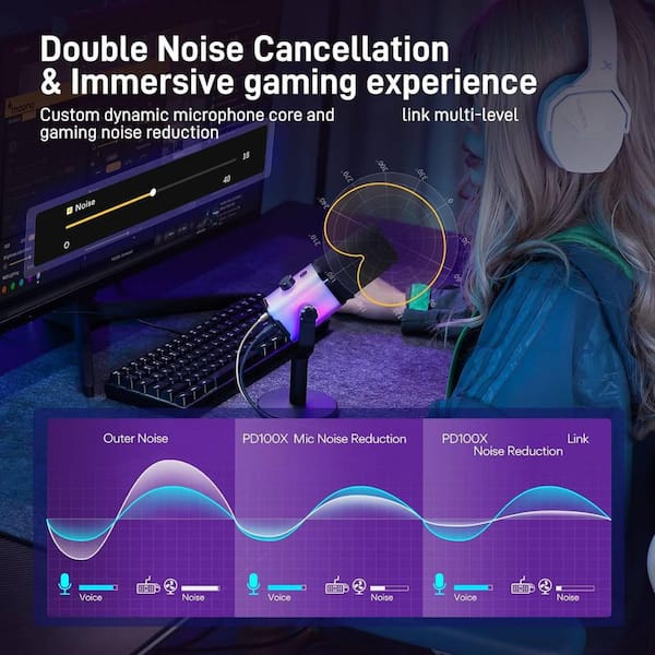 Yichuhaoxi Gaming Microphone Software, Dynamic PC Microphone with