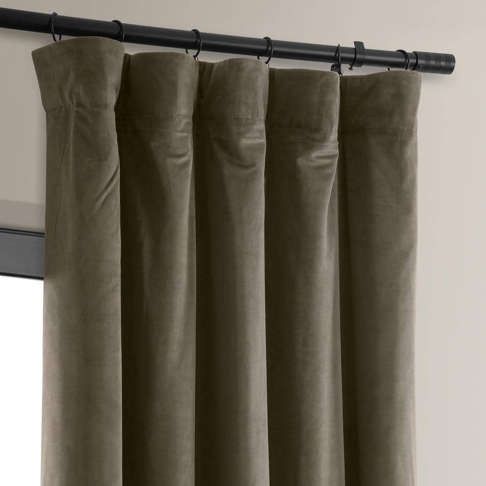 Dark Mallard Polyester Blackout 84" Window Curtain Panel
