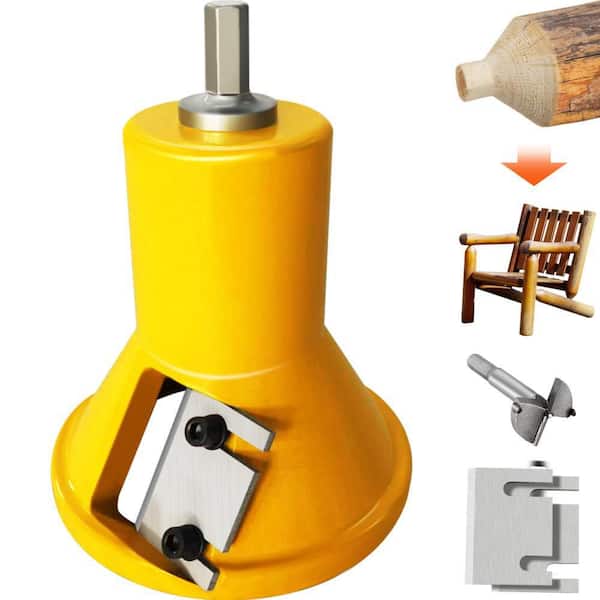 Tenon Cutter, 1.5 in. /38 mm Diameter, Premium Aluminum and Steel Log Furniture Cutter, with Dual Straight Blades