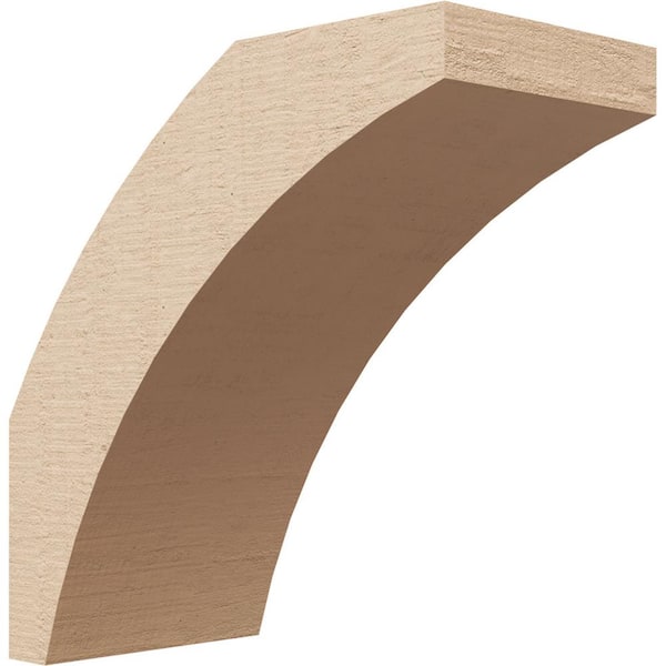 Ekena Millwork 3 in. x 6 in. x 6 in. Thorton Rough Cedar Woodgrain Timberthane Polyurethane Knee Brace, Primed