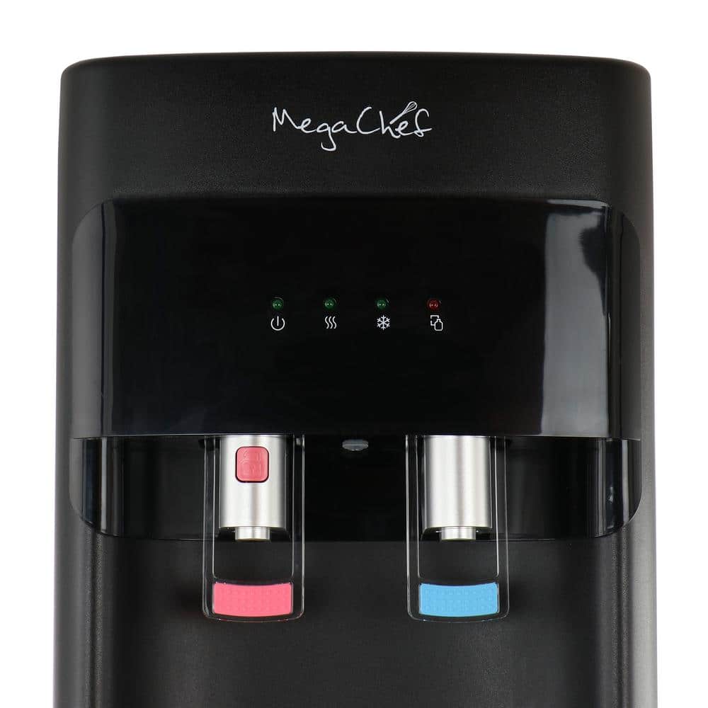 MegaChef Black Bottom Load Hot and Cold Water Dispenser