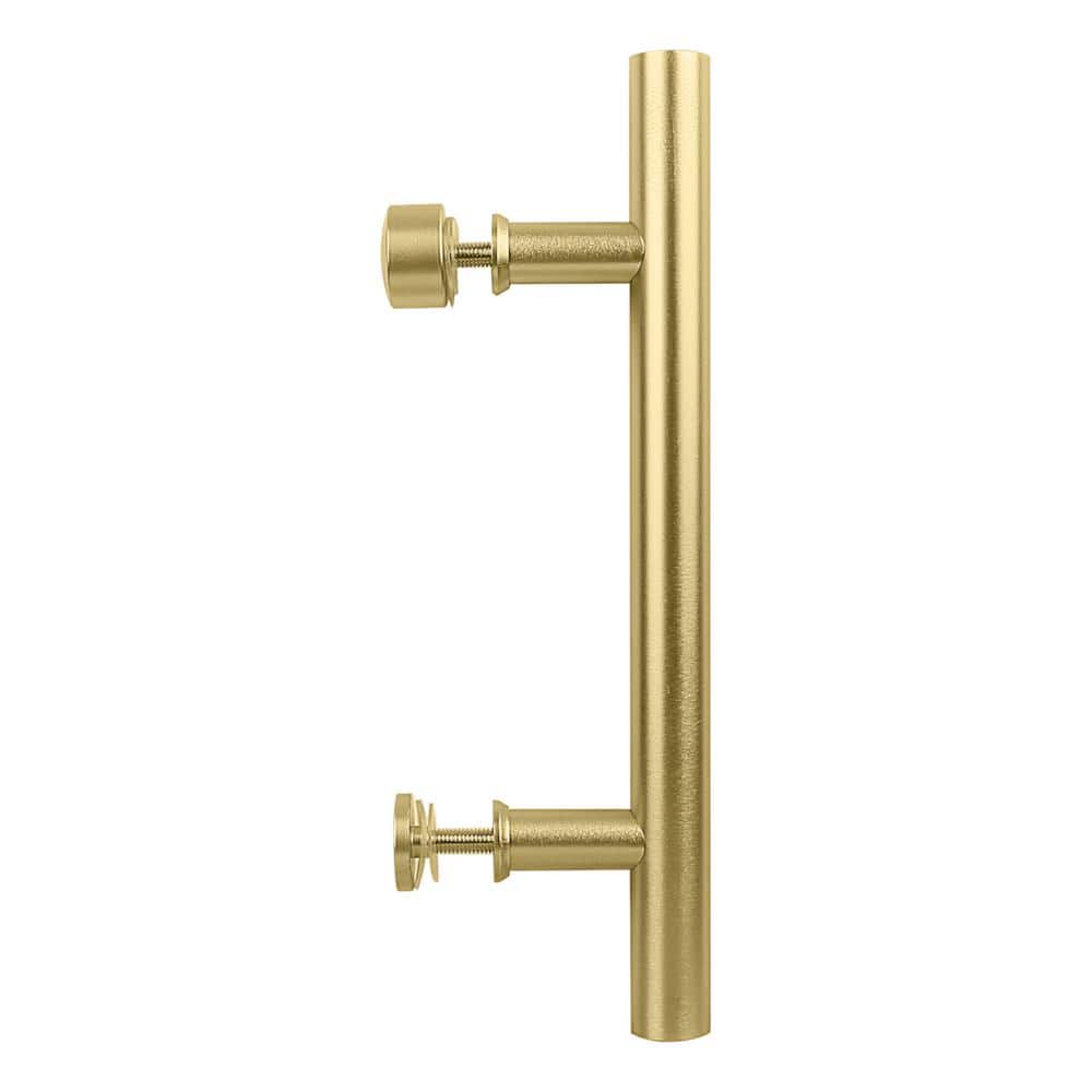 12-Inch Brushed Gold Steel Barn Door Pull Handle