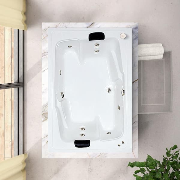 浴槽2 Comfortflo 72 in. x 54 in. Acrylic Rectangular Drop-in Whirlpool