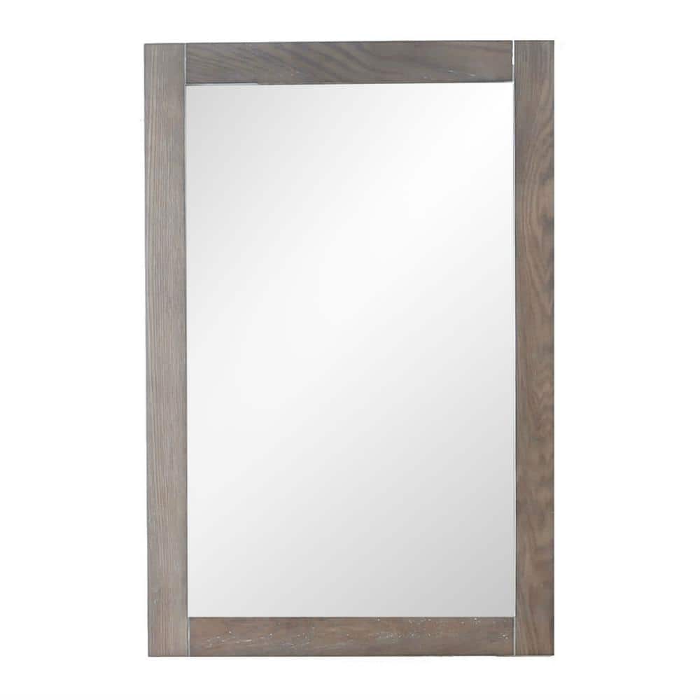 16.00 in. W x 26.00 in. H Framed Rectangular Bathroom Vanity Mirror in Weat