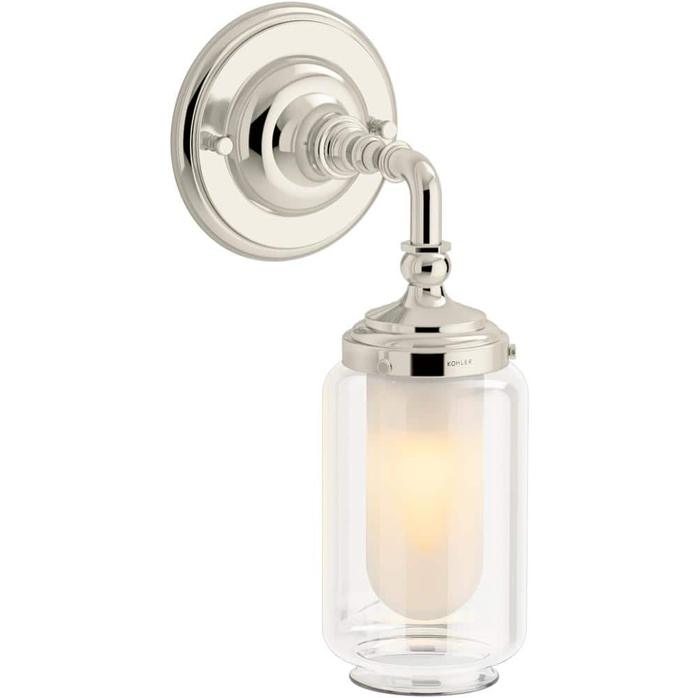 KOHLER Artifacts 2 Light Polished Nickel Indoor Bathroom Vanity Light   Polished Nickel Kohler Vanity Lighting K 72584 Snl 64 1000 