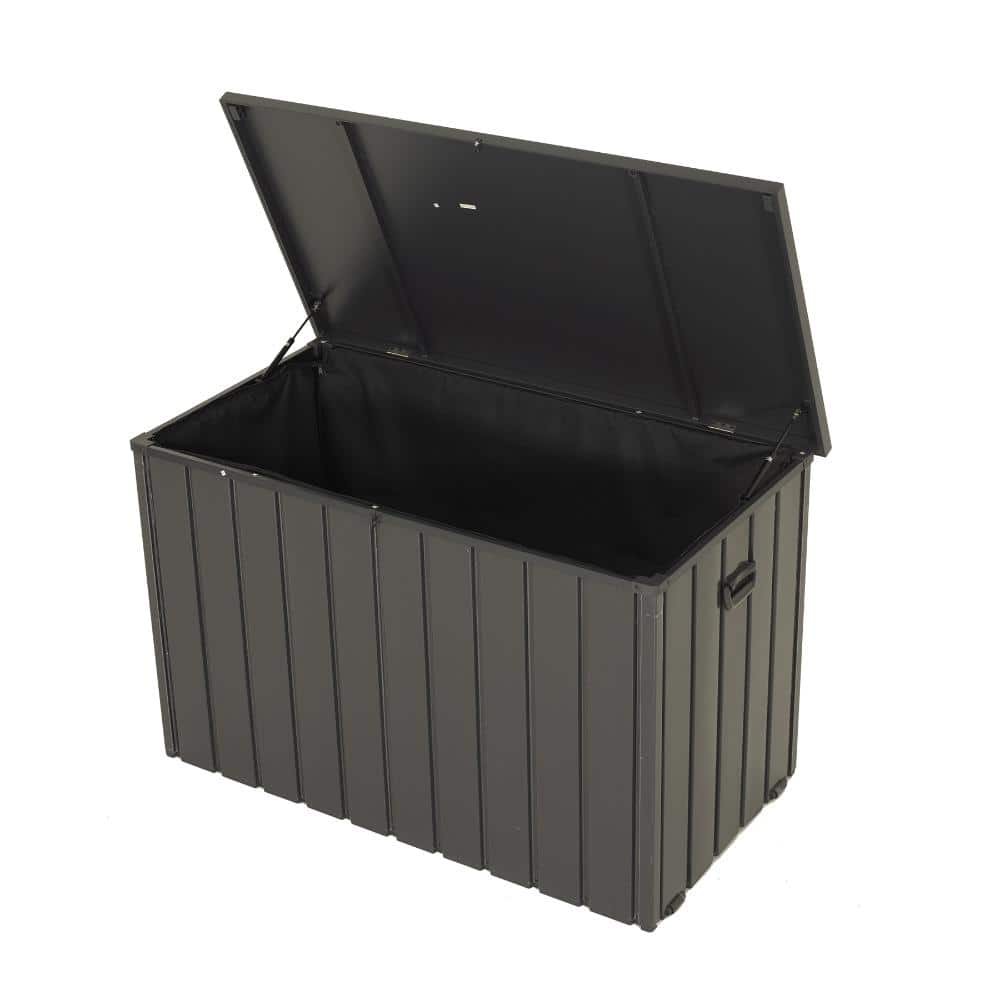 120 Gallon Gray Metal Lockable Outdoor Storage Deck Box-Patio Storage Bin with Built-in Storage Bag price history on PriceWatchPro