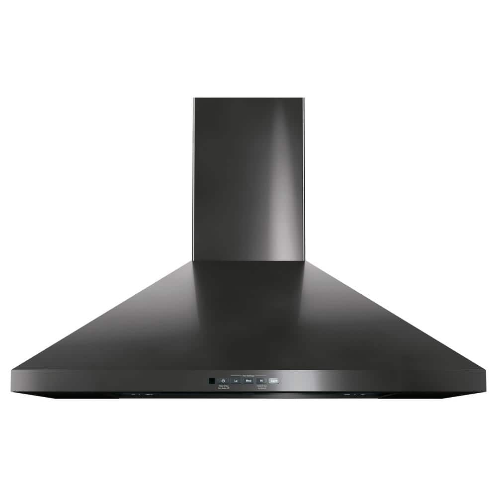 30 in. Convertible Wall-Mount Range Hood with Light in Black Stainless Steel