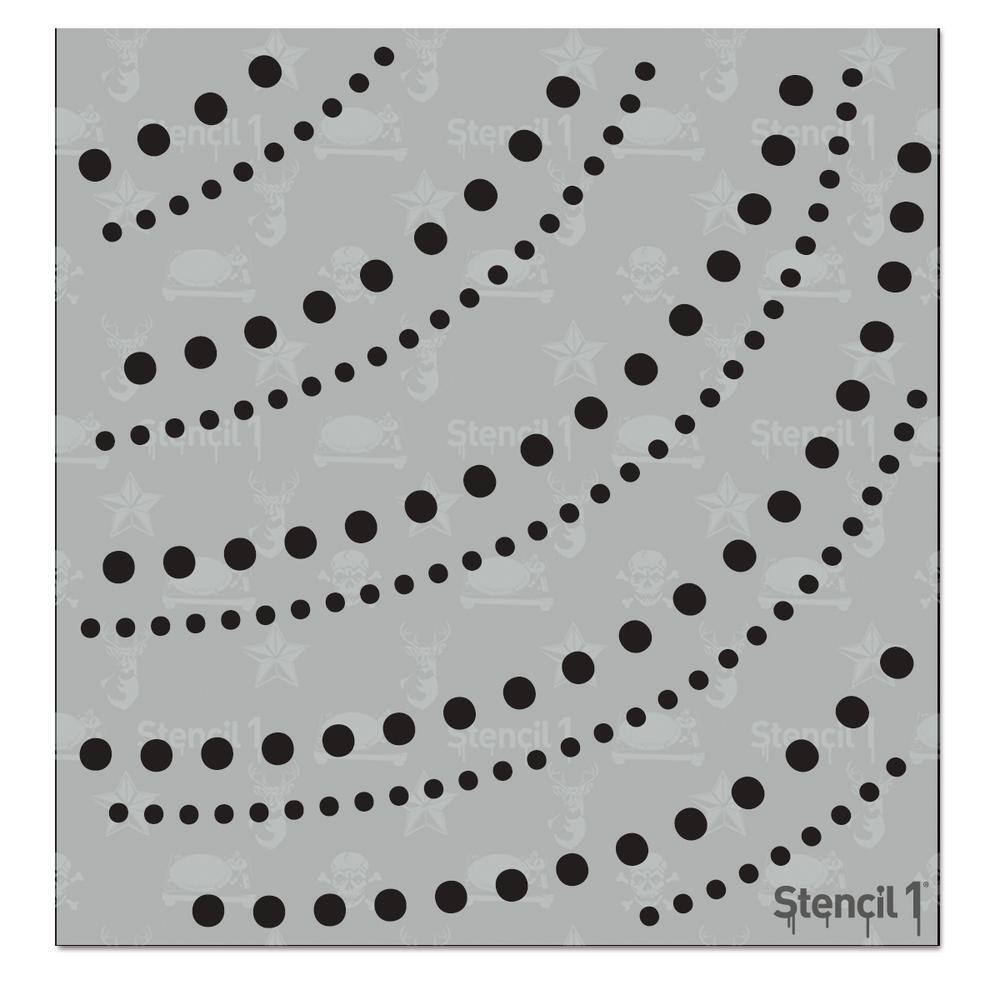 Stencil1 String Of Dots Small Repeat Pattern Stencil S1pasdds The Home Depot 8477